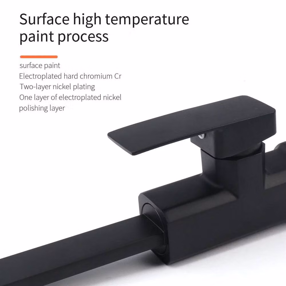 FLAVORA Matt Black Single Lever Kitchen Sink Mixer Tap with Swivel Spout – 3