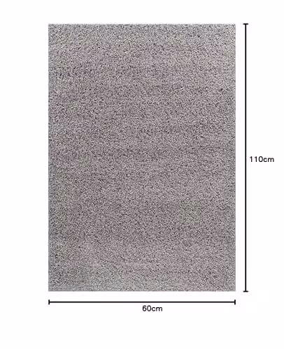 Serdim Rugs Modern Plain Silver Grey Rectangular Living Room Area Rug – 2