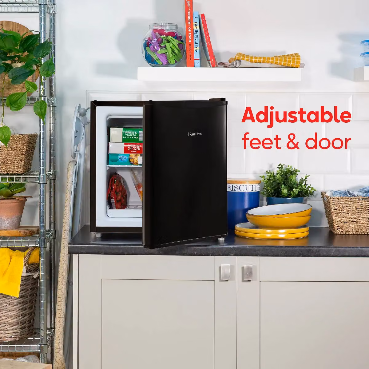 Russell Hobbs 31L Mini Upright Table Top Freezer in Black – 6