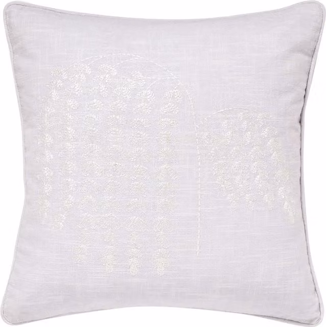 Sanderson Rhodera Floral Cotton Cushion, Purple, W/D/H: 40 x 40 x 40 cm