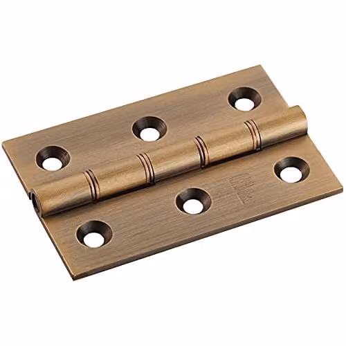 Loops Pair of Antique Bronze Brass Washered Butt Hinges W/D/H: 76 x 50 x 2.5 mm