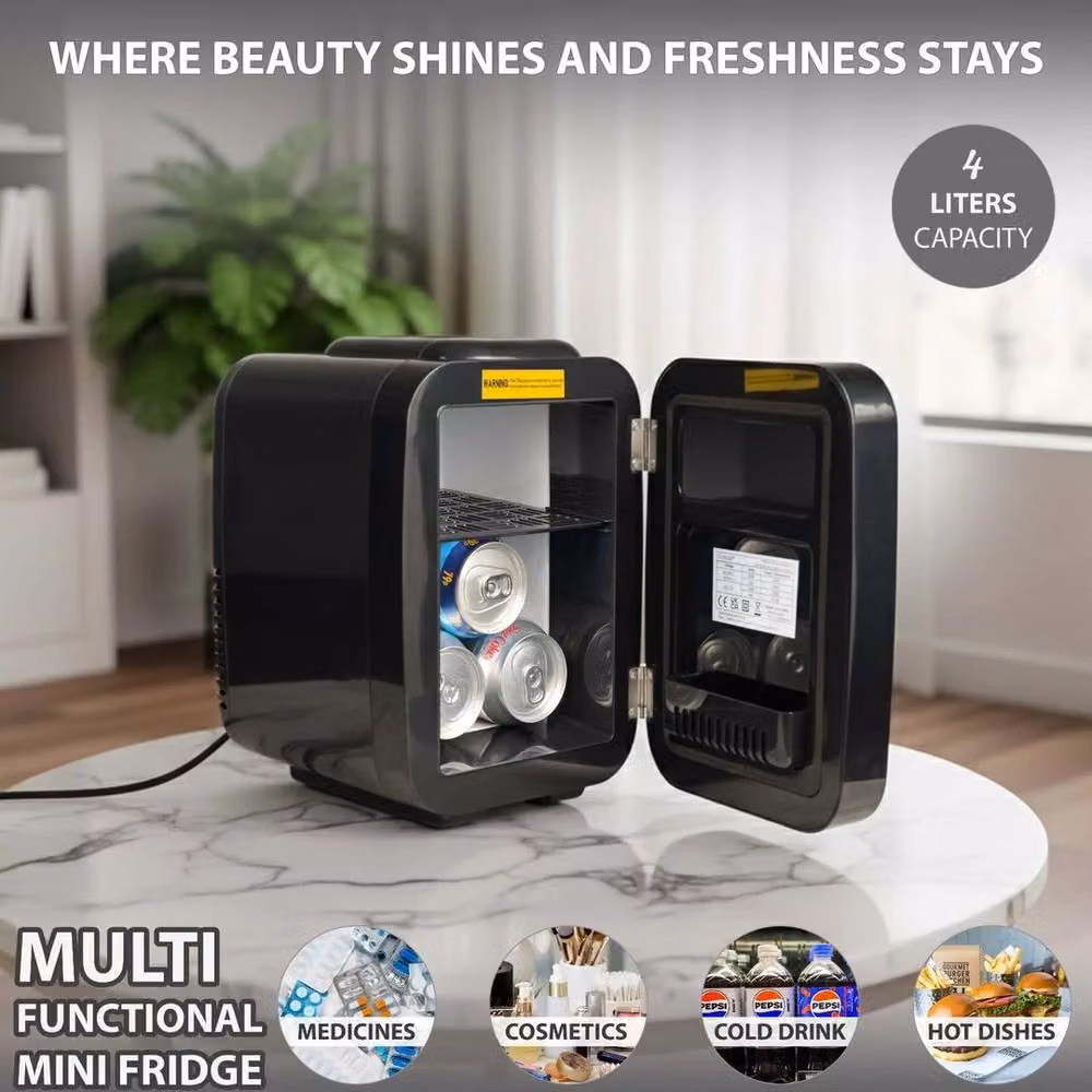 EONLION 4L Mini Fridge with 7 Light Modes, Black – 3