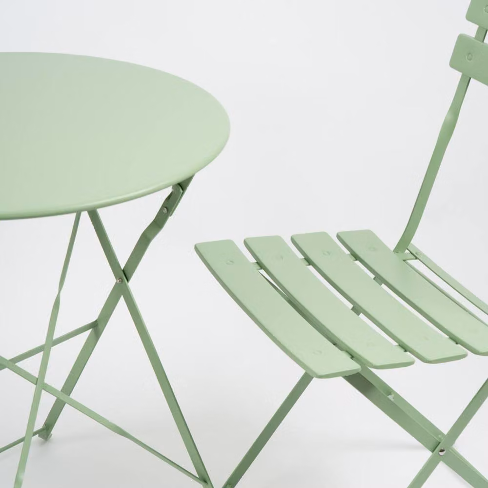 Scottish Everlastings Ltd Vintage Matt Green Metal Bistro Set – 2