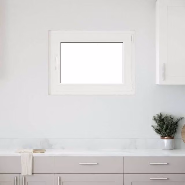 Berkfield Home RISOR White Tilt and Turn Basement Window, W: 80 cm, H: 50 cm, DIN Right