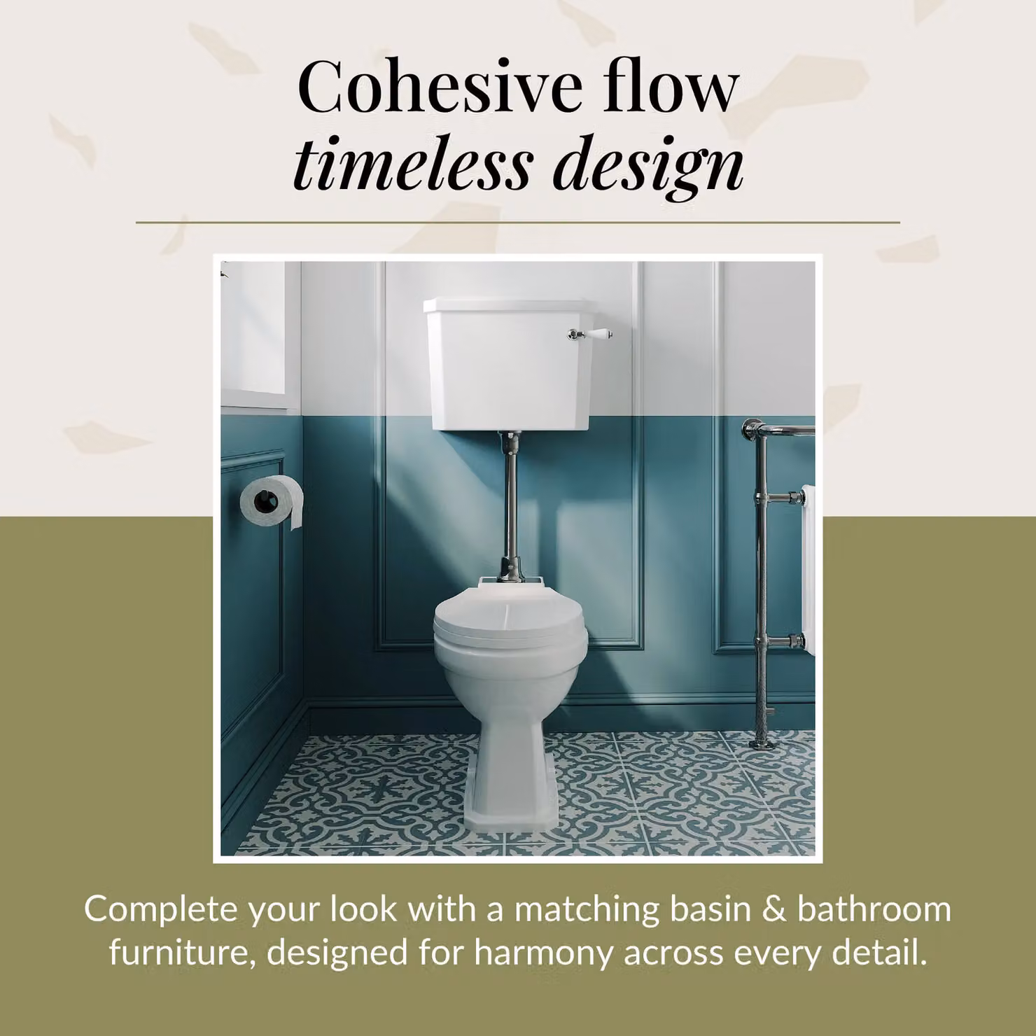 Balterley Traditional Ceramic Comfort Height Toilet with Mid Level Cistern and Soft Close Seat in White – 4