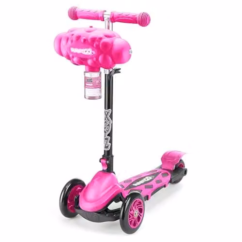 Xootz Pink Bubble Go Foldable Scooter with Height Adjustable Handle and Brake