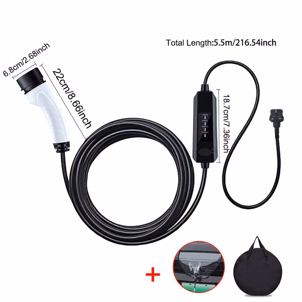 SPETLEK Type 2 Electric Vehicle Charging Cable with UK 3 Pin Plug, Black – 2