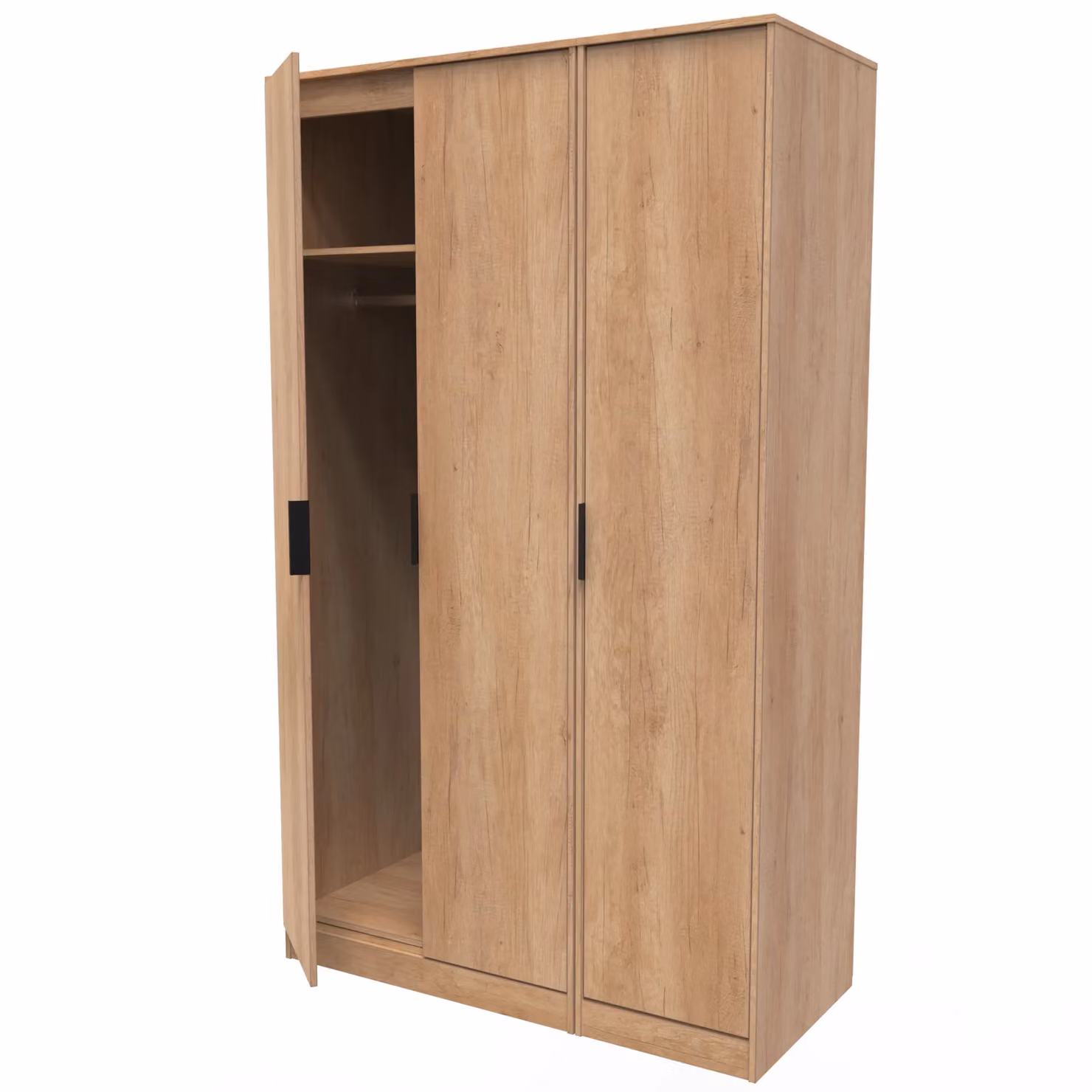 Ready Assembled 2 U Fuji 3 Door Wardrobe in Natural Wood Finish – 2
