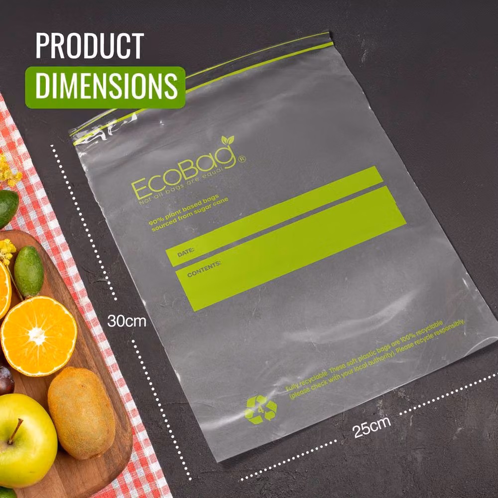 Ecobag 20 Pack Reusable Freezer and Sandwich Bags, 4.5 l, Transparent – 2