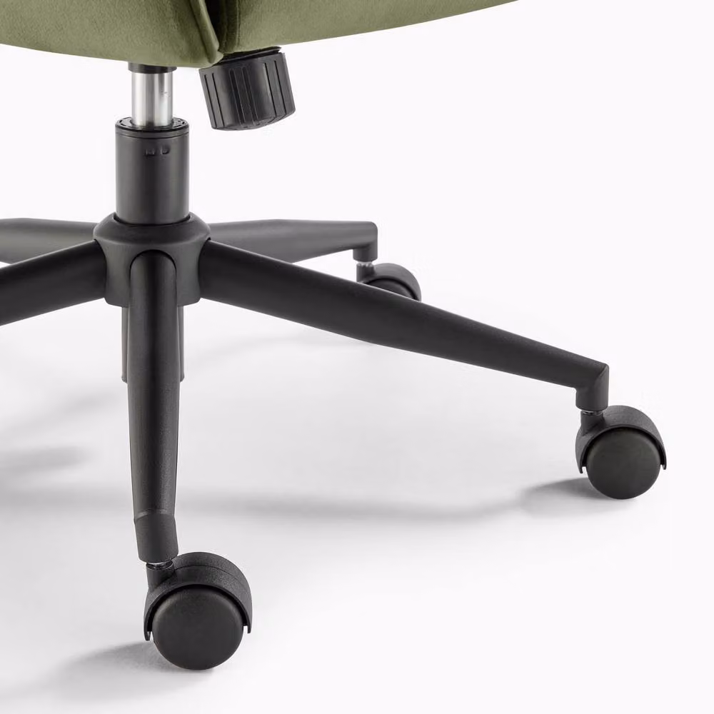 FurnitureboxUK Vivienne Green Velvet Swivel Office Chair – 5