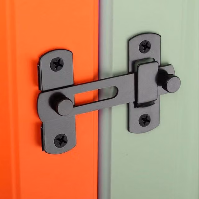 Lifeideas Black Stainless Steel Door Add Lock