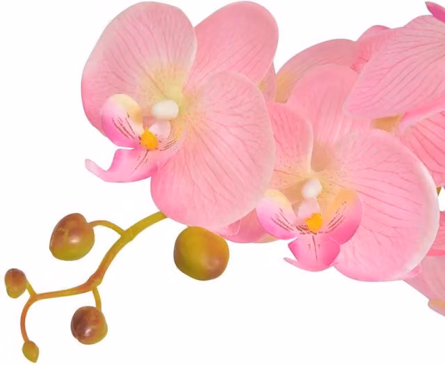 Berkfield Home Pink Artificial Orchid Plant with Pot, Height: 75 cm
