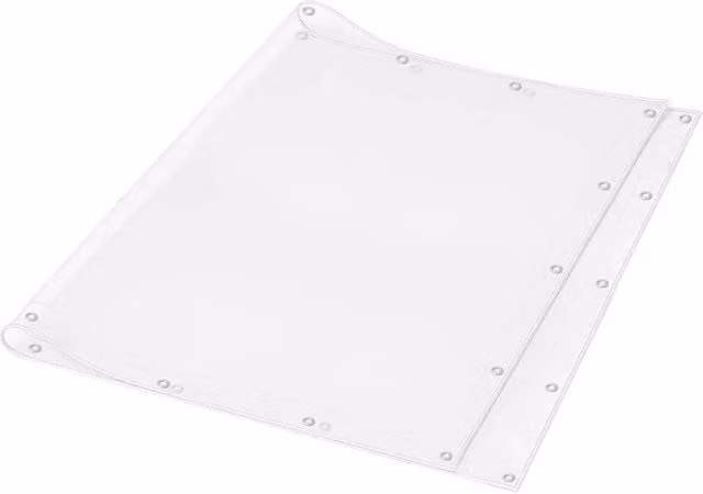 SPETLEK Clear PVC Tarpaulin, Cold and Tear Resistant, W: 180 cm, L: 300 cm
