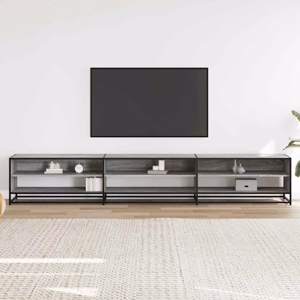 Berkfield Home Grey Sonoma TV Cabinet W: 270 cm, D: 40 cm, H: 46 cm – 3