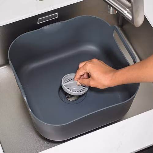 ReBorn Recycled Plastic Washing Up Bowl, 9L, Dark Grey – 4
