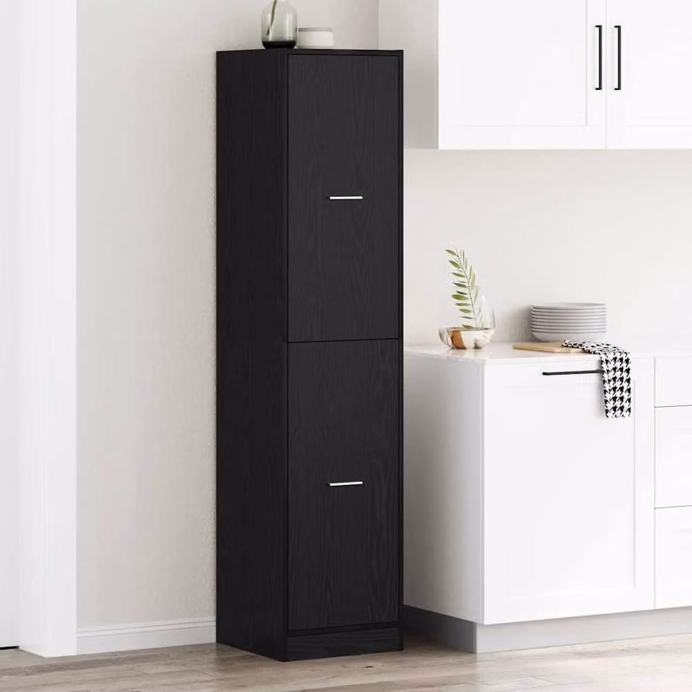 Berkfield Home Apothecary Cabinet in Black Oak, W: 40 cm, D: 41 cm, H: 174.5 cm – 2