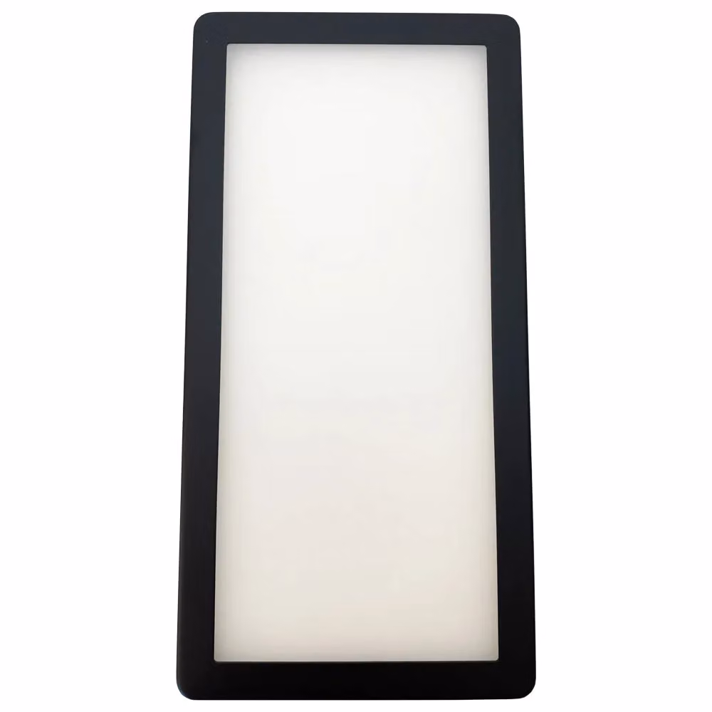 Loops 2x Matt Black Ultra-Slim Rectangle Under Cabinet Kitchen LED Light and Driver Kit with Natural White Diffused Light – 3