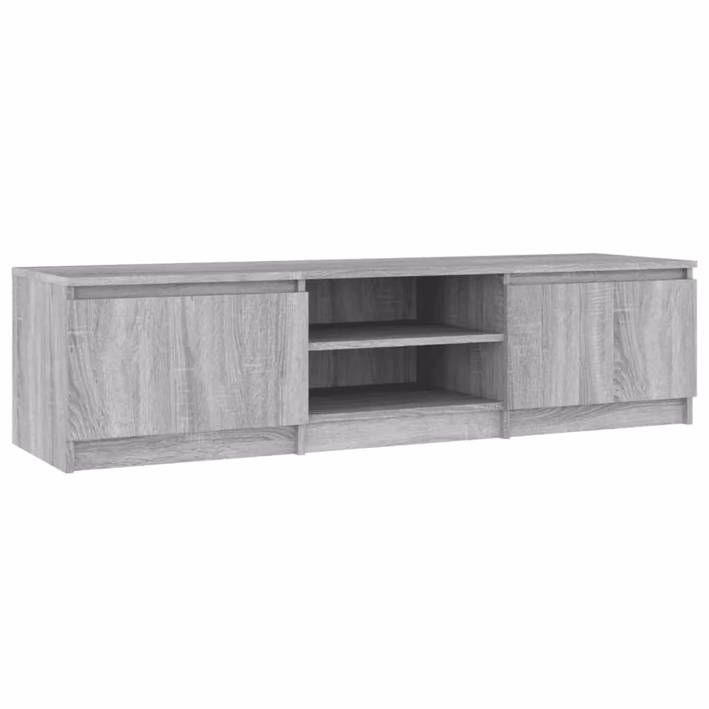Berkfield Home Modern Grey Sonoma TV Cabinet in Engineered Wood W: 140 cm, D: 40 cm, H: 35.5 cm – 2