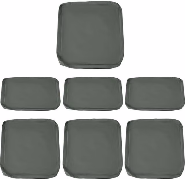 Outsunny Grey Rattan Garden Wicker Patio Sofa Cushion Replacement Cover Only – 1
