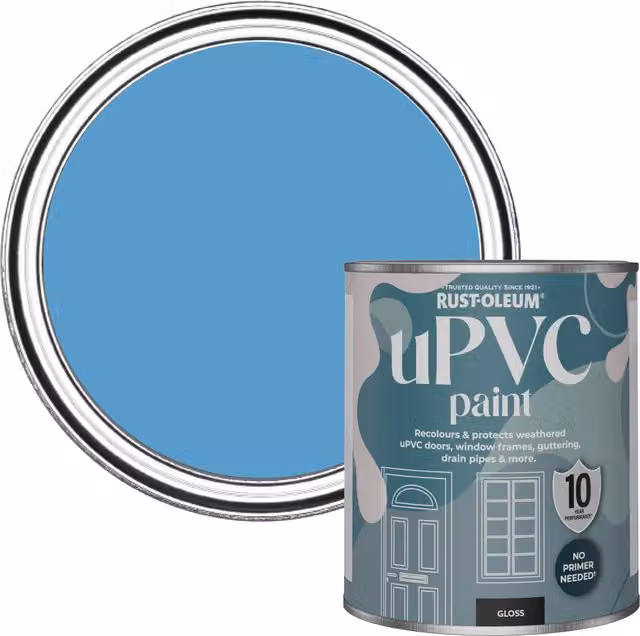 Rust-Oleum Gloss Finish UPVC Paint in Blue, 0.75 l
