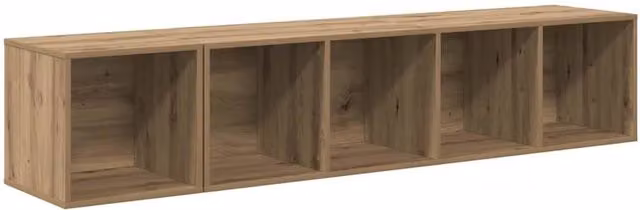 Berkfield Home 2-Piece Artisan Oak TV Cabinet Set in Brown, W/D/H: 37 x 37 x 142.5 cm – 1