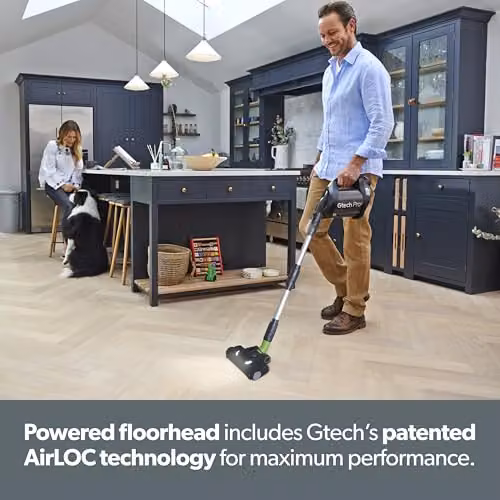 Gtech Pro 2 K9 Cordless Stick Vacuum Cleaner in Grey and Black with Aluminium Reinforcement, LED Headlight and Pet Hair Functionality – 2