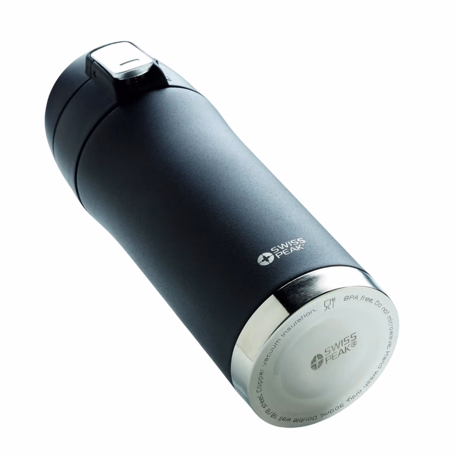 Swiss Peak Elite Copper Vacuum Insulated Stainless Steel Mug with Lid, Black, 300 ml – 3