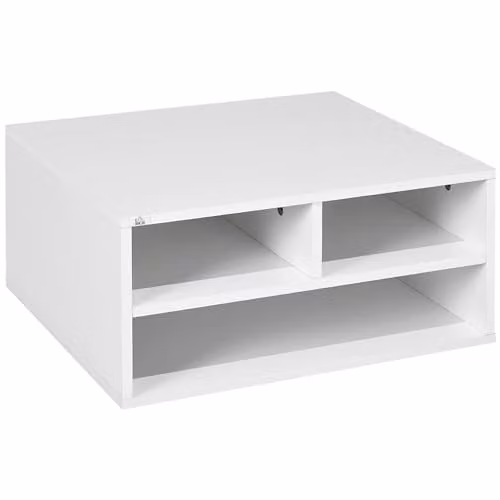HOMCOM White Desktop Printer Stand with 2-Tier Storage for Home Office, W/D/H: 40.0 x 22.5 x 47.0 cm