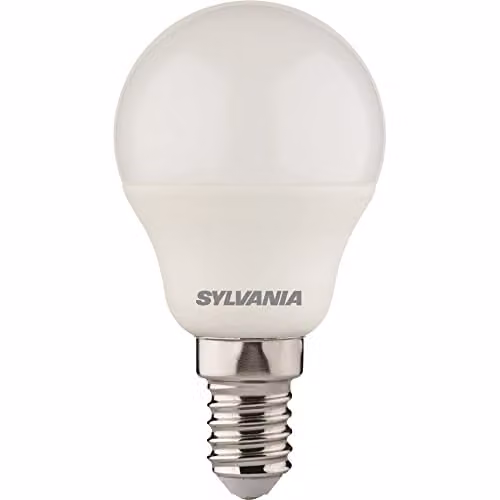 SYLVANIA Toledo White Globe LED Light Bulb E14, 470 Lumens, 6500K Cool White Daylight