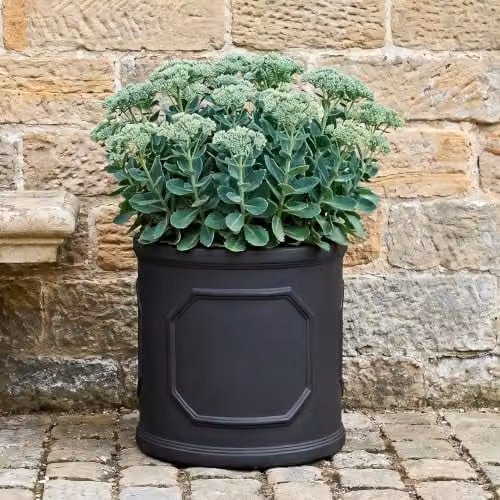 IDEALIST Faux Lead Reinforced Stone Planter, 37 cm, 39 l, Grey or Black