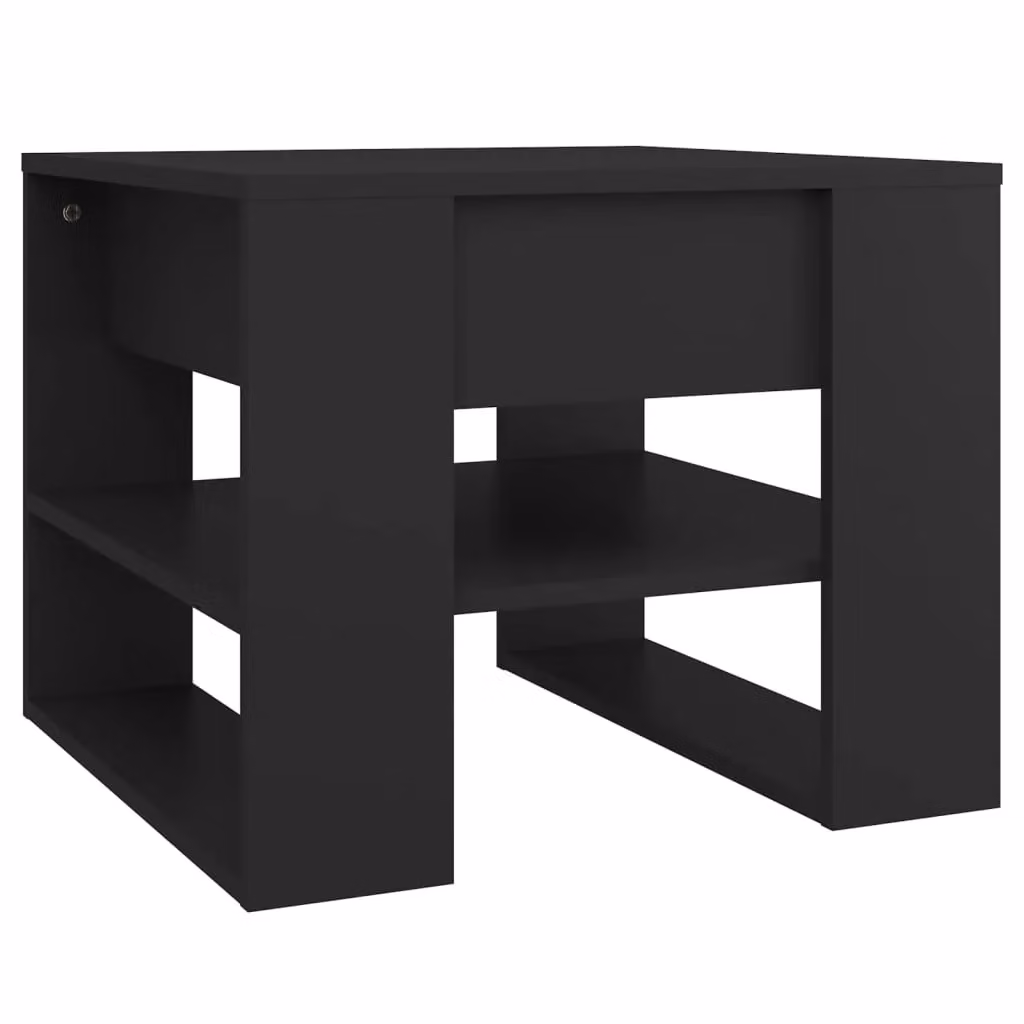 Berkfield Home Modern Square Coffee Table in Black, W/D/H: 55.5 x 55.5 x 45 cm – 2