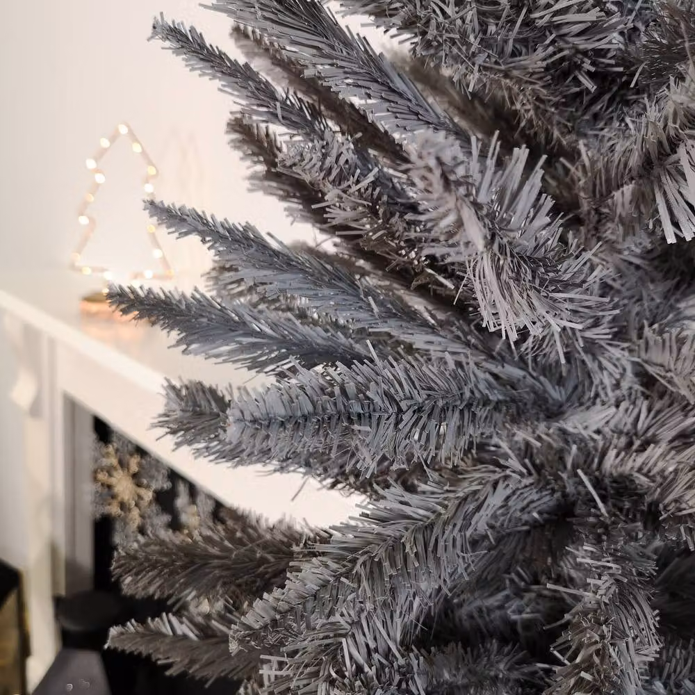 Samuel Alexander Grey Wrapped Pencil Pine Christmas Tree, Height: 244 cm – 2
