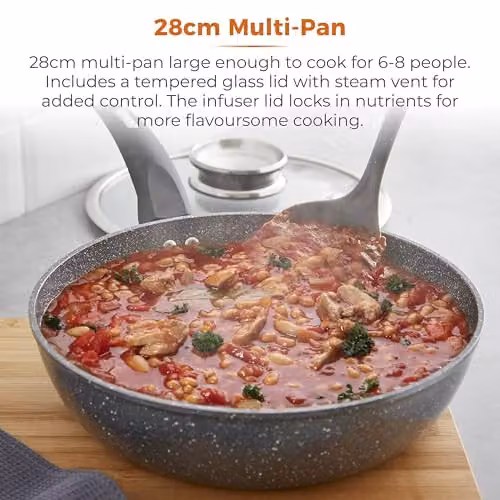 Tower Cerastone Frying Pan, 28 cm, Grey – 2