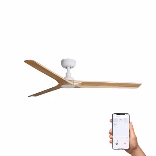 Faro Heywood Large 3 Blade Ceiling Fan in Matt White with Tuya Smart Home App Control – 1