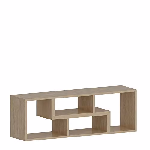 Decorotika Cubicco TV Stand and Media Console in Oak Blue and Brown
