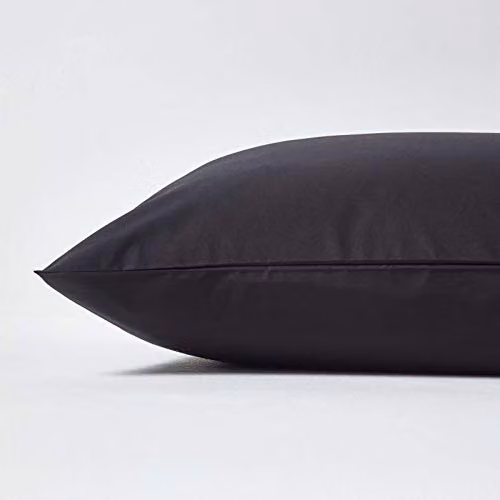Homescapes Black Egyptian Cotton Euro Pillowcase with Zip, W/D/H: 80 x 80 x 0 cm – 2