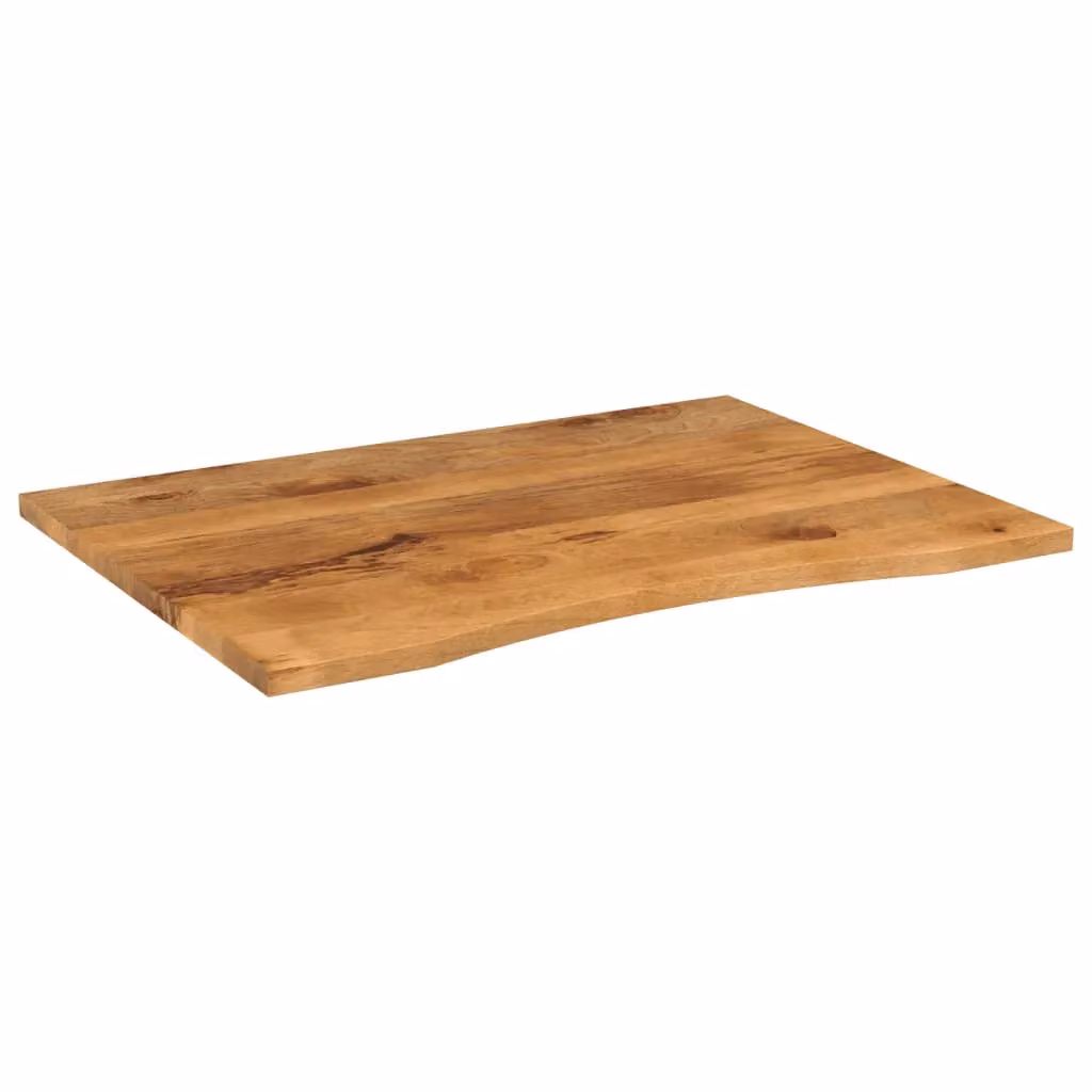 Berkfield Home Curved Solid Mango Wood Desk Top in Brown, W: 100 cm, D: 80 cm, H: 2.5 cm – 2