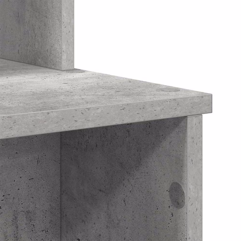 Berkfield Home Modern Writing Desk with Storage in Grey, W/D/H: 120.5 x 44 x 88.5 cm – 6