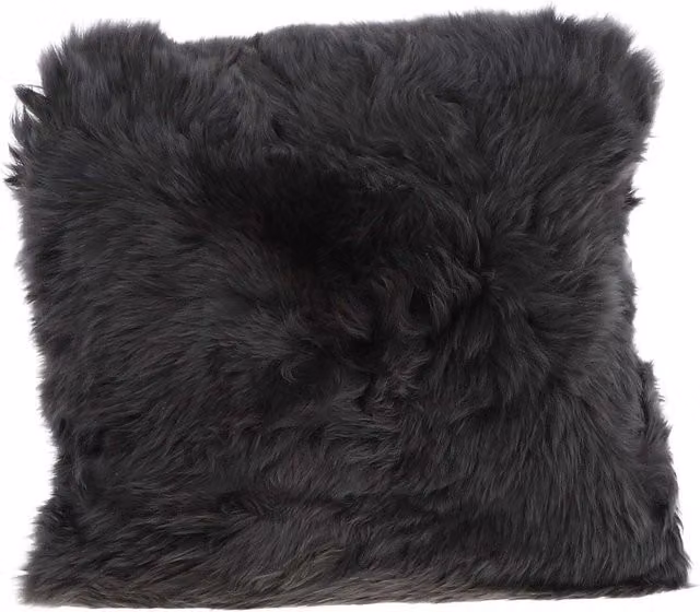 Fenland England Real Sheepskin Cushion in Black