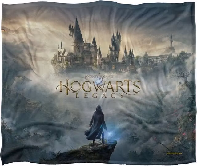 Warner Brothers Hogwarts Legacy Castle Blanket, White, W: 152 cm, D: 127 cm