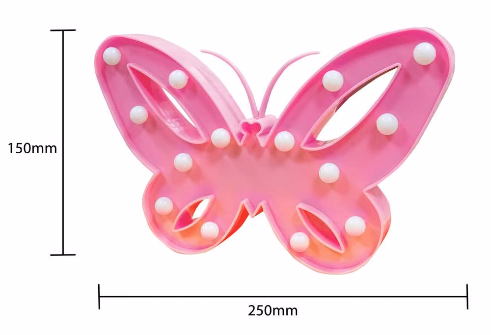 St Helens Home & Garden Butterfly LED Standing Light in Pink – 4