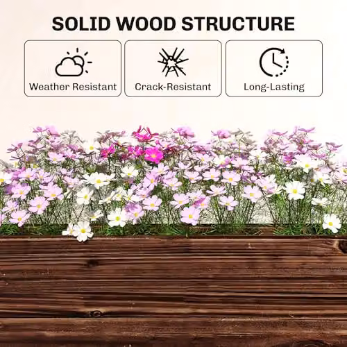 Outsunny 3-Tier Brown Wooden Raised Planter Garden Bed, W/D/H: 60 x 25 x 120 cm – 6