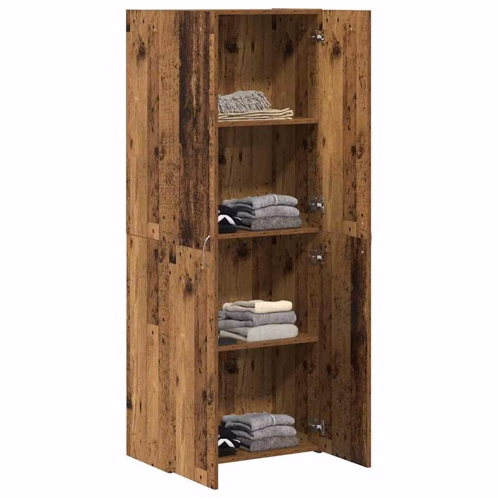 Berkfield Home Rustic Highboard in Brown, W/D/H: 60 x 32 x 153 cm – 3