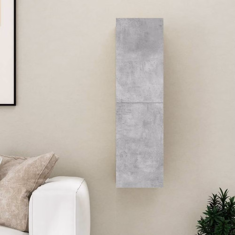 Berkfield Home Wall Mounted TV Cabinet in Concrete Grey, W/D/H: 110 x 30.5 x 30 cm – 4