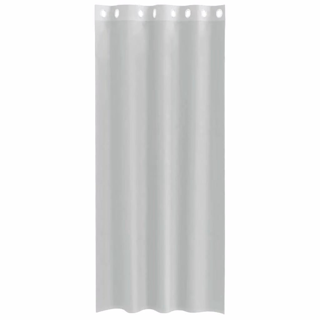 Berkfield Home Grey Voile Fabric Panel Curtains with Eyelets, 2 Pack, W: 140 cm, H: 225 cm – 2