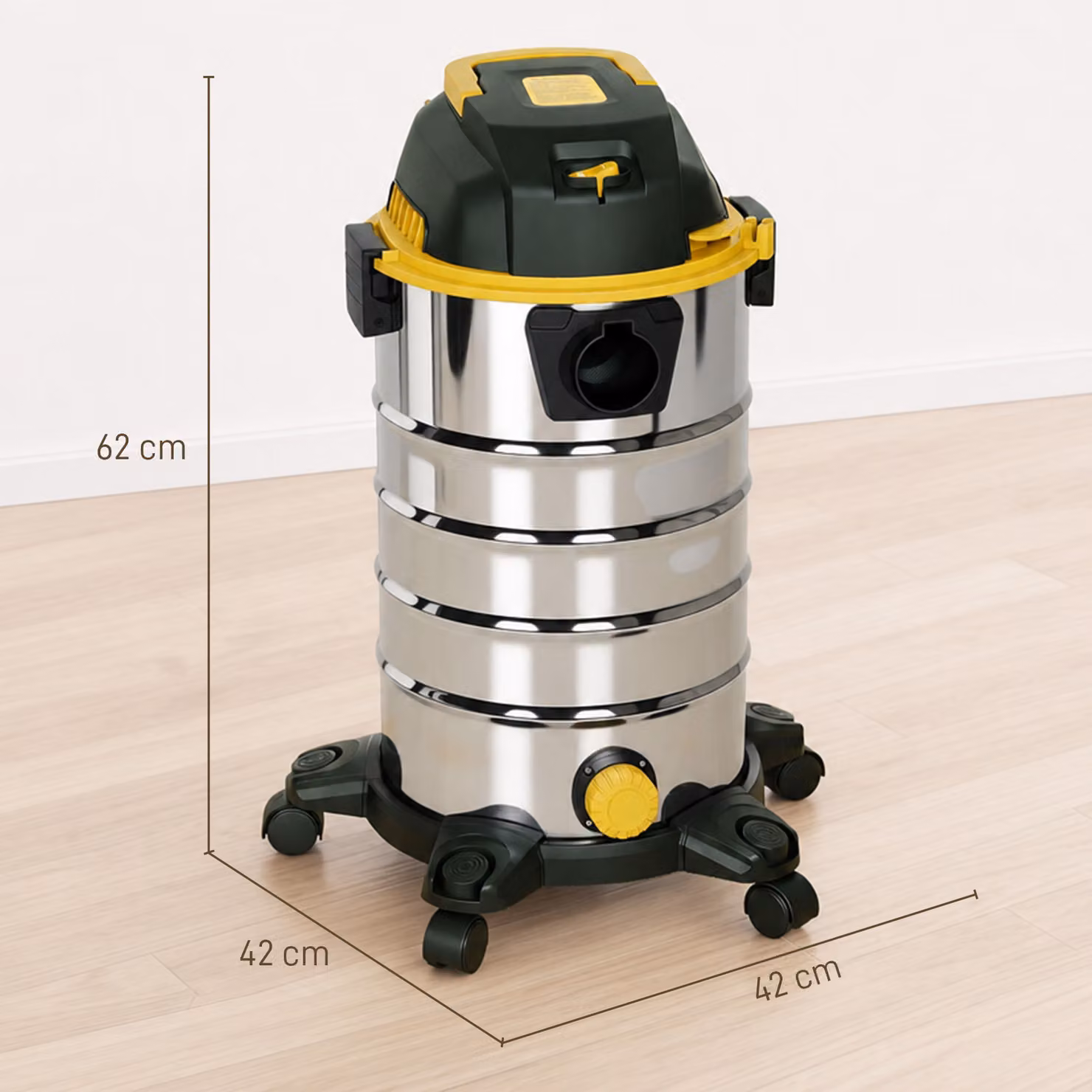 HOMCOM 1400W 3-in-1 Wet and Dry Vacuum Cleaner with Blowing Mode and 30L Stainless Steel Tank, Silver – 3