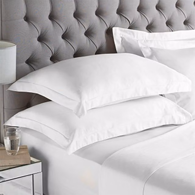 Make it a Home White Cotton Percale Breathable Plain Pillowcase