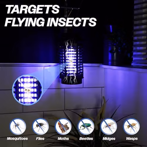 St Helens Prem-i-air 4W Insect Killer in Black with Metal Ring for Ceiling Mounting W/D/H: 25.0 x 12.0 x 12.0 cm – 2