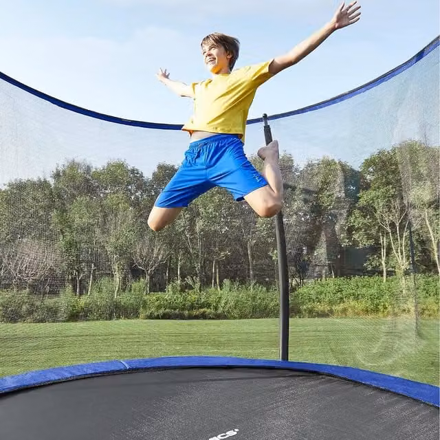 SONGMICS 10 ft Trampoline with Galvanised Steel Frame and Polypropylene Mat in Black and Dark Green, Diameter: 305 cm