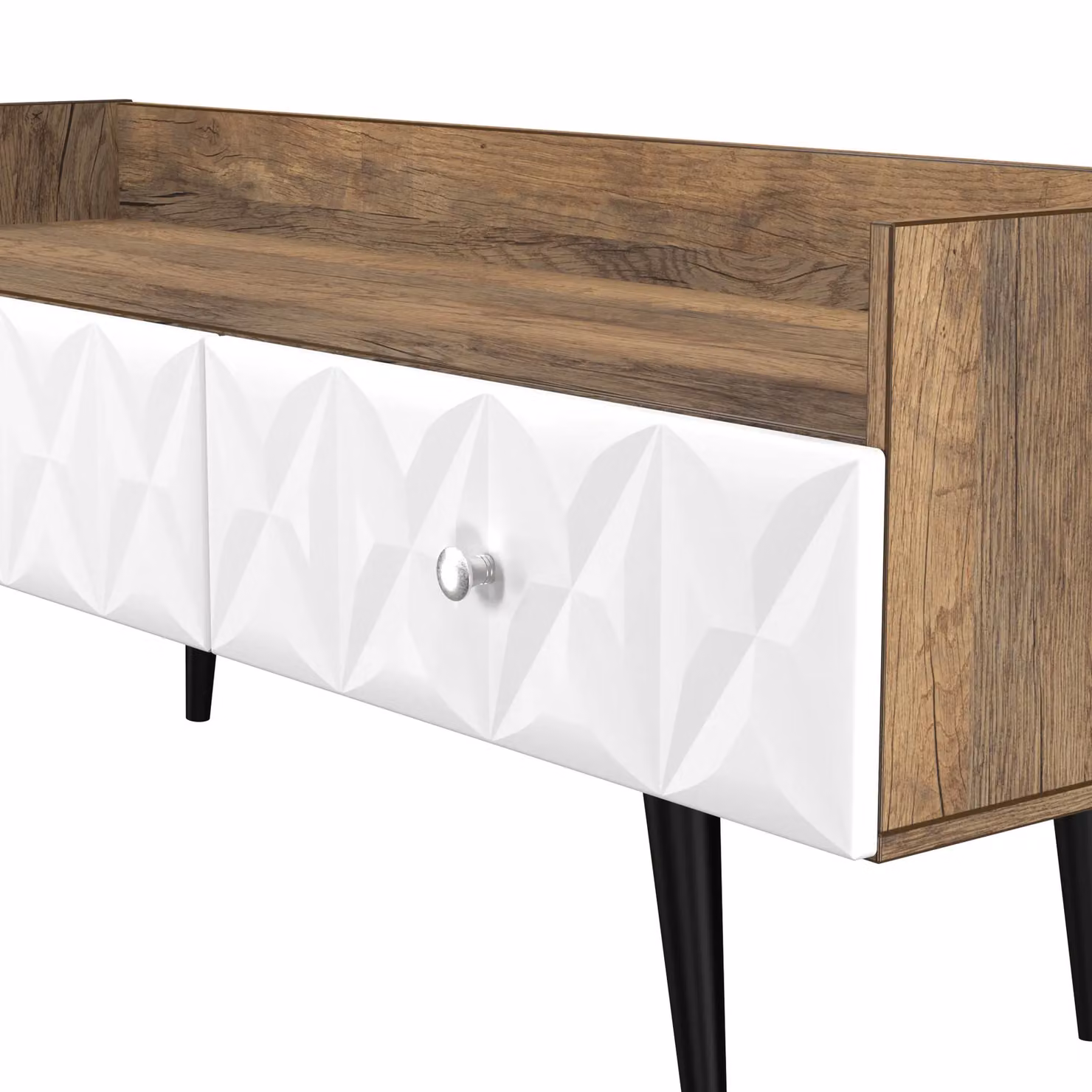 Ready Assembled 2 U Toledo 2 Drawer Coffee TV Unit in Dark Brown and Black – 2